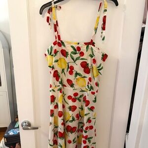 VINTAGE FRUIT PRINT DRESS